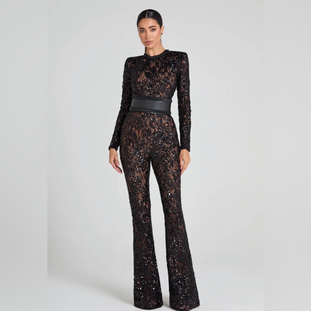 NADINE MERABI BELLA BLACK JUMPSUIT (worn for a 2 hour event only)